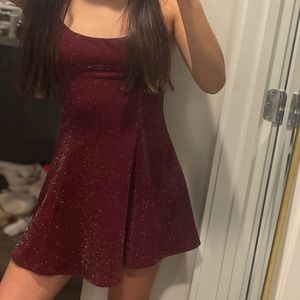 Joanna Knit A-Line Dress in Red